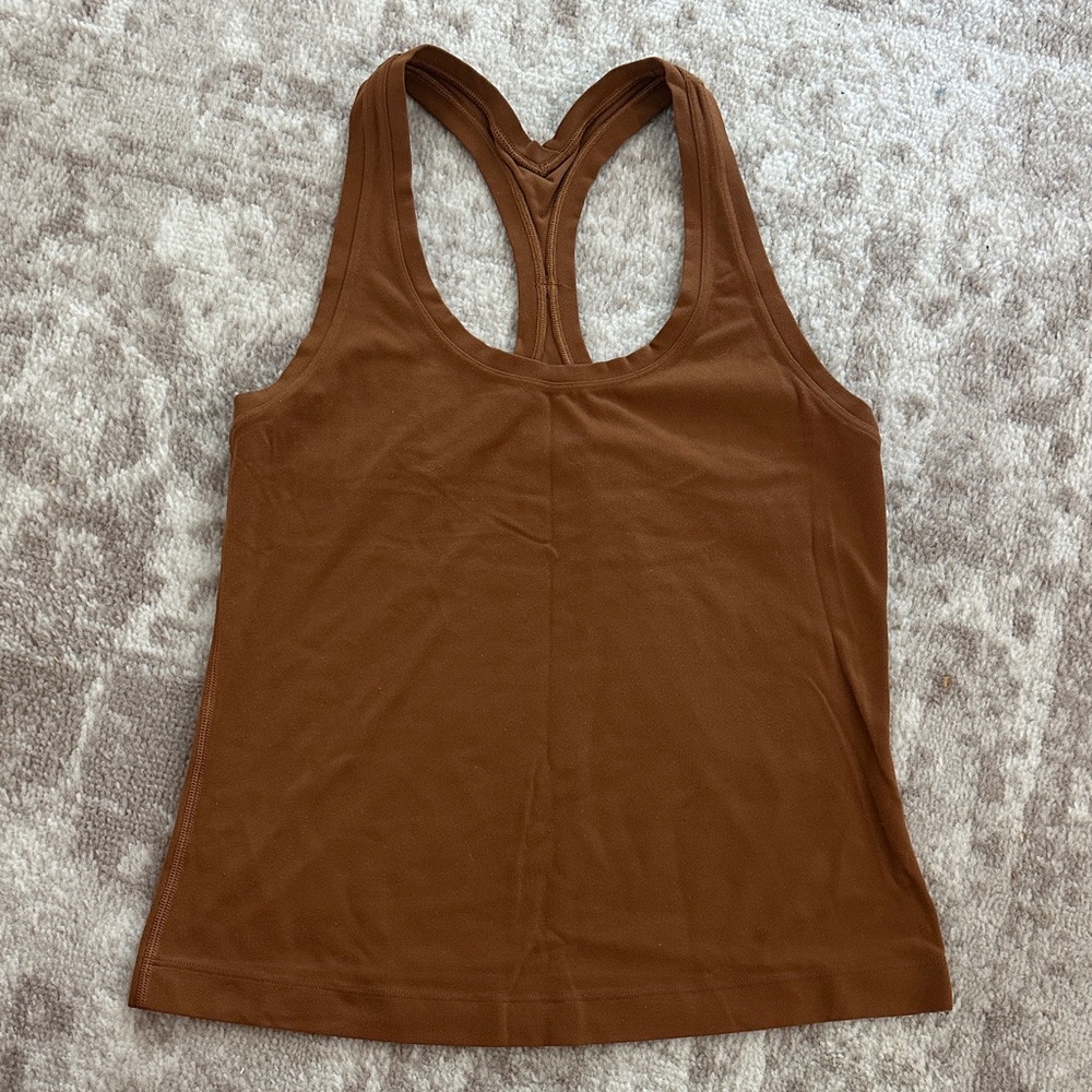 lululemon Cropped Brown Tank Top